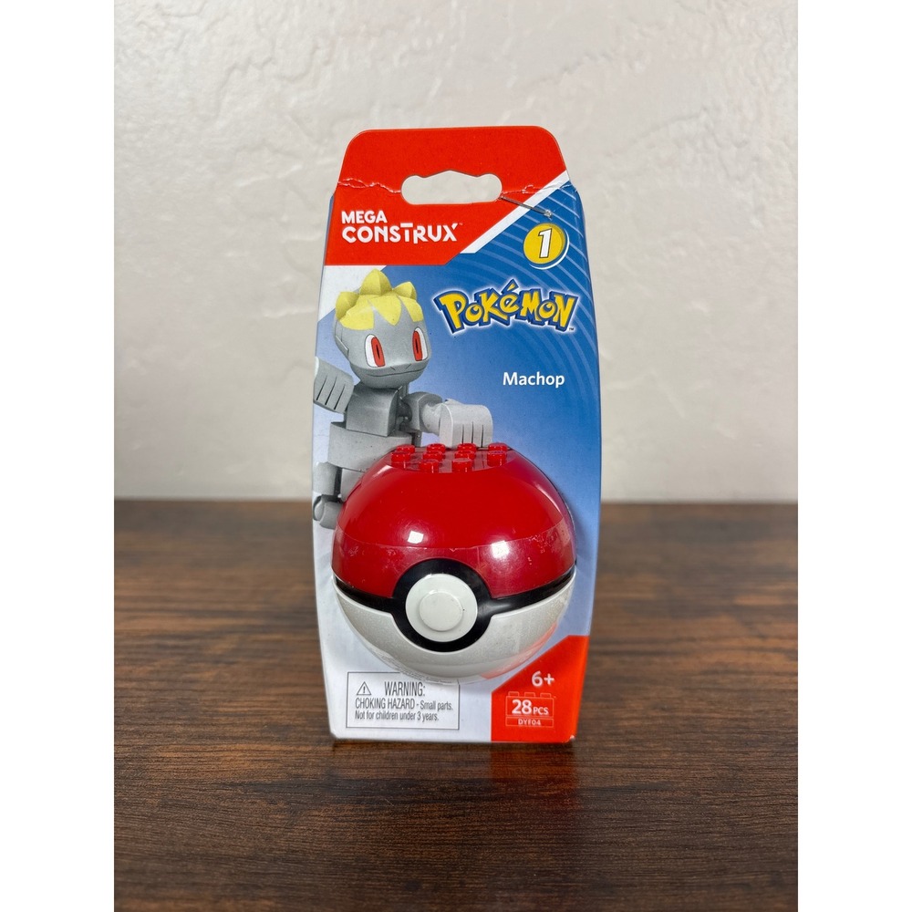 Mega Construx Pokemon Machop Series 1 Building Set Poke Ball 28 Pcs DYF04 New
